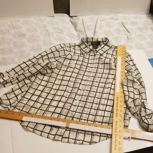 About a girl sheer button up blouse